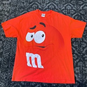 M&M MM Orange AOP All Over Print Graphic T-Shirt Candy L/XL
